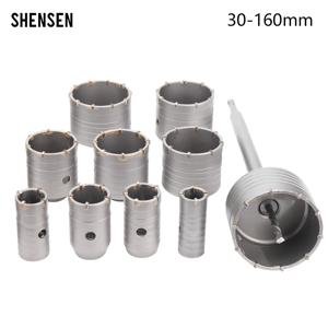 콘크리트 벽 구멍 톱용 1Pc 30-150mm 드릴링 크라운 라운드 샤프트 시멘트 스톤 커터 도구로 설정된 SDS PLUS 해머 드릴 비트