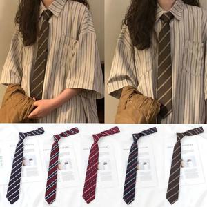 남녀공용 폴리에스테르 JK 넥타이 심플 격자 무늬 넥웨어, 스트라이프 넥타이, 의류 액세서리, 크라바트 유니폼, 활 넥타이