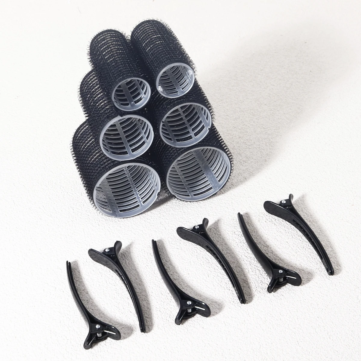 DIY 헤어스타일 디자인에 적합한 6개의 컬러와 6개의 클립을 포함한 12개 자체 고정 컬러 세트, 실제 헤어 가발용 특별