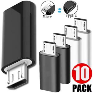 10-1개 마이크로 USB 암-타입 C 수 어댑터 OTG 컨버터 마이크로-B to USB-C 커넥터 휴대폰 충전 케이블 어댑터 (삼성용)