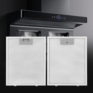 2PCS 레인지 후드 필터 320x260mm 쿠커 후드 필터 금속 메쉬 추출기 환기 필터 가정용 주방 레인지 후드 액세서리