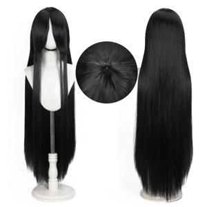 긴 직선 코스프레 가발 100CM 다양한 색상 핑크 블론드 블랙 애니메이션 의상 가발 유니버설 합성 코스 가발 데일리 파티 가발