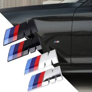 새로운 자동차 펜더 사이드 엠블럼 리어 트렁크 배지 M 로고 스티커 BMW M M3 M5 M6 X3 E46 E90 F30 G20 E36 E34 G30 액세서리용