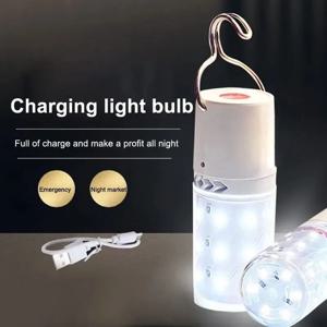 LED 충전식 캠핑 랜턴 비상용 야외 텐트 조명 휴대용 야간 조명 클립 후크 포함 하이킹 낚시 허리케인용