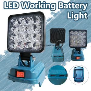 Makita 14.4V-18V 리튬 이온 배터리 랜턴 야외 손전등 4 인치 무선 LED 작업 조명 캠핑 램프 비상 조명