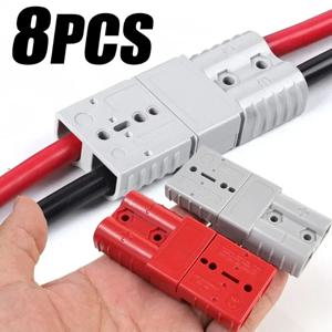 2/4/8pcs 자동차 와이어 케이블 자동차 전기 커넥터 50/120 AMP 600V 플러그 케이블 터미널 배터리 전원용 충전 플러그