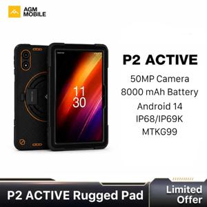 AGM P2 액티브 러기드 태블릿 11인치 FHD IP68 방수 방진 8GB 램 256GB 롬 옥타 코어 G99 안드로이드 14 아웃도어 태블릿