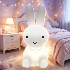 미피 토끼 무드등 리모컨 디밍 귀여운 만화 캐릭터 어린이 선물 침실 침대 옆 램프 거실 플로어 램프
