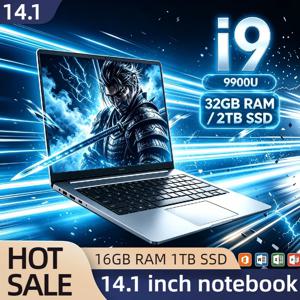 2026 신형 프로 게이밍 노트북 14.1인치 인텔 i9 9900 5GHz 32GB 램 2TB SSD 울트라 슬림 노트북 1920x1080 사무용 PC