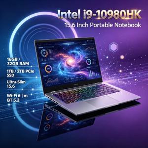 인텔 i9 10980HK 15.6인치 4K 노트북 32GB DDR4 2TB SSD 지문인식 잠금해제 WiFi 6 게이밍 울트라북 프로 맥스 스피드