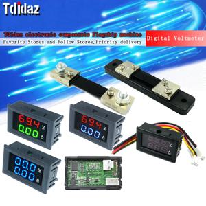 미니 디지털 전압계 전류계 DC 0-100V1A 10A 50A 100A LED DC 듀얼 디스플레이 디지털 전류 및 전압계 디지털 미터