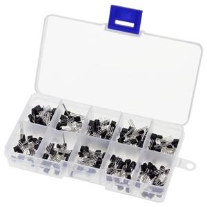 200Pcs 트랜지스터 키트 BC327 BC337 2N2222 2N2907 2N3904 2N3906 S8050 S8550 A1015 C1815 PNP/NPN 10 값 TO-92 트랜지스터 세트