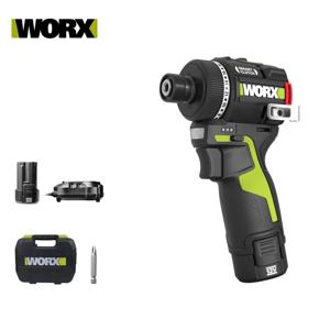 WORX WU139 브러시리스 스크루 드라이버 경량 무선 드릴 50N.m 1/4인치 ElectricDrill 12V 배터리 좁은 공간을 위한 미니 드릴