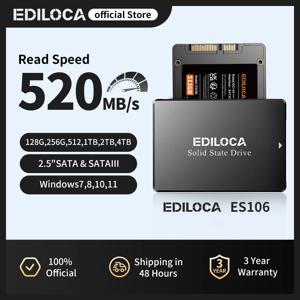 에디로카 ES106 M.2 SATA SSD 6Gb/s NVME 550MB/s 3D NAND TLC 내장 하드 드라이브 (울트라북, 태블릿 컴퓨터 및 미니 PC용)