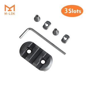 3슬롯 MLOK 가이드 레일 20mm 레일 어댑터 CNC 알루미늄 합금 소총 스코프 마운트 베이스 M-락 레일 플레이트