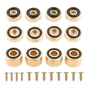 4개 20/30mm 금색 황동 커팅보드 받침대, 미끄럼 방지 패드가 있는 나사형 받침대, 주방 DIY 공예 가구 캐비닛용