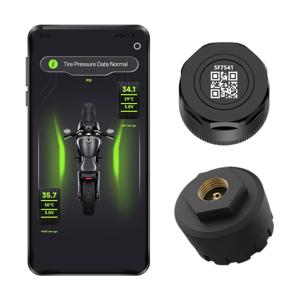 오토바이 TPMS 2 센서 블루투스 5.0 타이어 압력 모니터링 시스템 핏 바이크 타이어 테스터 진단 세트 모토 액세서리