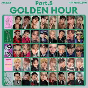8개/세트 ATEEZ 새 앨범 GOLDEN HOUR PART 5 퍼페리아 로모 카드 성화 홍정 윤호 종호 예상 우영 산 팬 선물