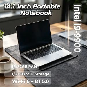 인텔 i9 9900 2026 14.1인치 게이밍 노트북 5GHz 32GB DDR4 2TB NVMe SSD 울트라 슬림 1920x1080 오피스 프로 맥스