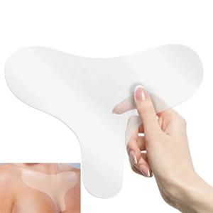 가슴 리프트 테이프 패드 용 실리콘 안티 링클 패치 Necklift checklift 재사용 가능한 가슴 피부 링클 리무버 패드 스티커