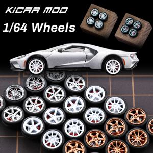 Kicarmod 1/64 모델 자동차 ABS 바퀴 고무 타이어 브레이크 디스크 재 장착 부품 직경 10mm 모델 자동차 Tomica MINI GT