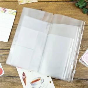 미도리 여행자 여권 포켓 저널 플래너 카드 홀더 노트북 보관 가방 PVC 지퍼 가방 노트북 지퍼 가방