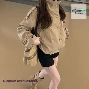 프랑스 영국 스타일 더블 브레스티드 카키 칼라 트렌치코트 여성 가을 겨울 마이야르 고급 루즈 캐주얼 코트