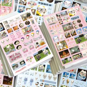 8PCS 만화 도로 고양이 귀여운 스티커 이노우에 토로 스티커 수하물 가방 스케이트보드 전화 핸드 계정 그래피티 데칼 선물 장난감
