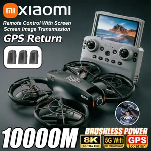 샤오미 M5 드론 8K 항공 HD 듀얼 카메라 GPS FPV 모드 브러시리스 모터 광학 흐름 호버링 플렉시블 스크린 리모컨 드론