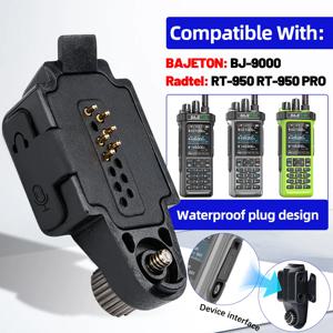 BAJETON BJ 9000 오디오 어댑터 - 2핀 커넥터 워키토키 이어피스 스피커 마이크 (Radtel RT 950Pro BJ-9000 RTD TP 900PRO 용)