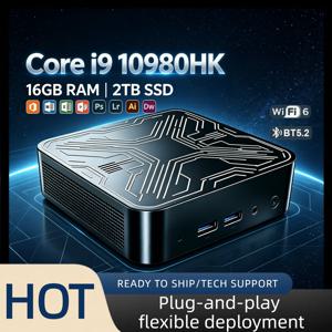 코어 i9 10980HK 미니 휴대용 PC 2026 16GB DDR4 M.2 NVMe SSD 트리플 4K 화면 WiFi6 저소음 쿨링 사무용 데스크탑 컴퓨터
