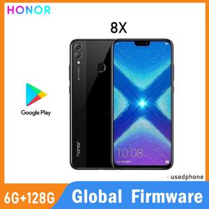 글로벌 펌웨어 HONOR 8X 스마트폰 CPU 하이시 카일린 710 6.5인치 3750mAh 후면 카메라 20MP 중고폰