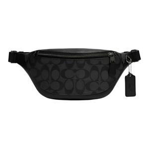 COACH 워렌 소가죽과 인조가죽 패니팩 미니 남성용 블랙 CJ707-QBO4G