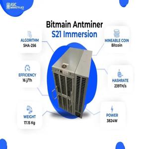 홍콩달러 ????   인기 판매 상품 새로운 Bitmain Antminer S21 XP IMM 300TH/s 4050W SHA-256 비트코인 ​​ASIC 채굴기에는 전원 공급 코드가 포함되어 있습니다.