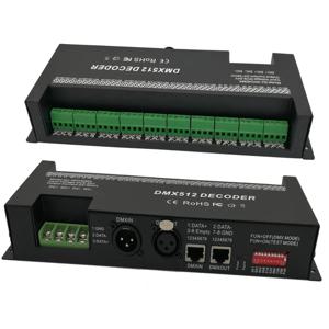 30 채널 RGB Dmx512 디코더 Led 스트립 Dmx 컨트롤러 60A Dmx 조광기 PWM 드라이버 입력 DC12-24V 30CH 무대 조명