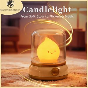 미니 데스크탑 LED 귀여운 야간 램프, 크리에이티브 USB 충전식 휴대용 만화 테이블 램프, 커피 바 홈 장식, 호텔 침실
