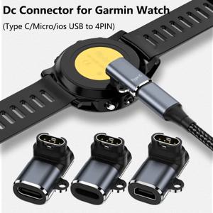Garmin Fenix ​​7/6/5/7X/6X/5X/Venu 2 plus 시계 충전 변환기용 C/IOS USB-4핀 충전기 어댑터 커넥터