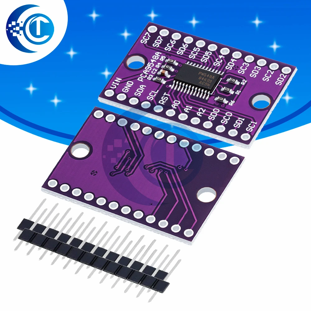 PCA9548 TCA9548A I2C 멀티플렉서 모듈 – IIC 버스용 1-8채널 확장 보드(8방향)