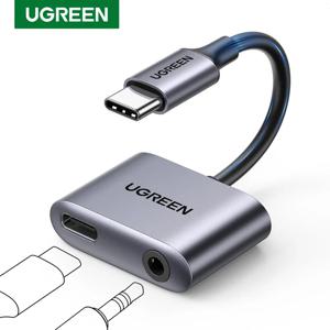 UGREEN USB C to 3.5mm 헤드폰 충전기 USB C to AUX 케이블 어댑터 타입 C 3.5mm AUX 이어폰 컨버터 삼성용