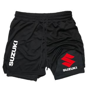 SUZUKI 최신 남성용 2 in 1 러닝 트레이닝 짐 반바지 피트니스 조거 여름 스포츠 반바지 운동용 반바지