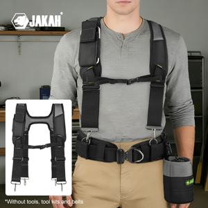 JAKAH 패딩 처리된 멜빵 범용 건설용 어깨 하네스(4개의 요추 스트랩 포함) 전동 공구 액세서리 JK-178-B