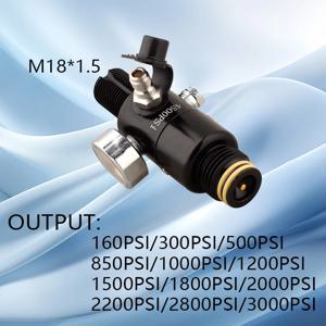 HPA 스쿠버 에어 탱크 160PSI~3000PSI 압력 조절기 가스 실린더 리필 충전 어댑터 (다이빙 CO2 소다수용)
