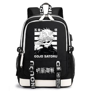 Jujutsu Kaisen 프린트 학생 배낭 캐주얼 애니메이션 데이팩 남학생 여학생 학교 가방 경량