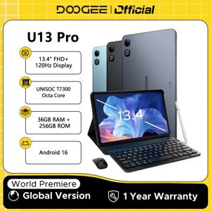 두지 U13 프로 태블릿 PC 안드로이드 16 제미니 AI 13인치 FHD+ 120Hz 유니소크 T7300 32GB 256GB 11000mAh 배터리 13MP+8MP 스마트 패드