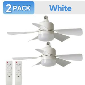1/2팩 30W 천장 선풍기 조명, 리모컨 디밍 LED 팬 조명, E27 베이스, 거실, 주방, 서재, 차고에 적합