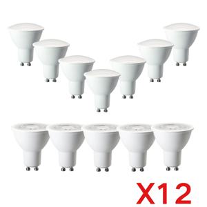 12개 LED GU10 전구 스포트라이트 3W 5W 6W 7W 8W 9W LED 조명 깜빡임 없음 주광색 조명 3000K-6000K 가정용