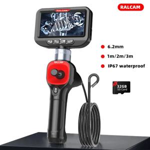 360 °   조이스틱 관절형 내시경, 6.2mm 4방향 자동차 내시경 검사 카메라(6개 조절 가능 LED 조명 포함) 스네이크튜브