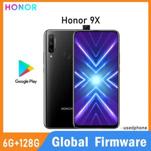 글로벌 펌웨어 HONOR 9X 스마트폰 6.59인치 배터리 4000mAh CPU 하이시 킬린 710F EMUI 9.1 카메라 48M 중고폰