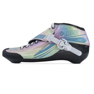 BONT Jet 2PT 195mm 블루 레인보우 인라인 스케이트 스피드 스케이트 카본 롤러 스케이트 부츠 로드 스케이트 전문 카본 스케이트