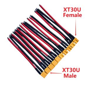 XT30U XT30 플러그 암수 커넥터, QuadcopterRC 고정 날개 Lipo 배터리 FPV 드론 충전기 용 100mm 16AWG 와이어 케이블 포함